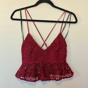 Forever21 Flower Crop Top